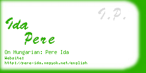 ida pere business card